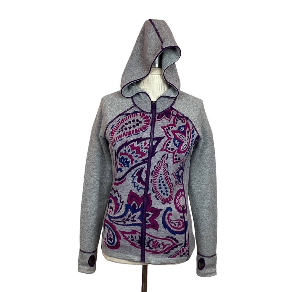 Title Nine Full Zip Hooded Cardigan Wool Blend